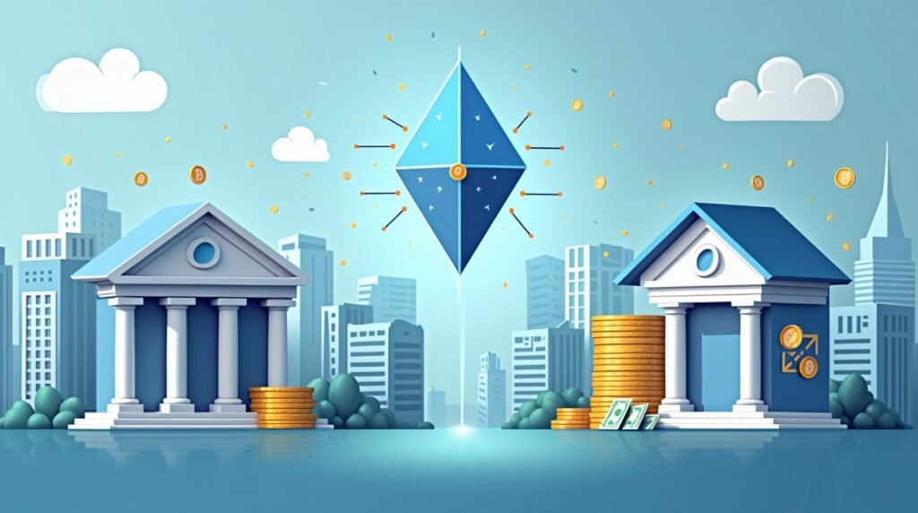 Graph comparing volatility of cryptocurrency and traditional stock investments.